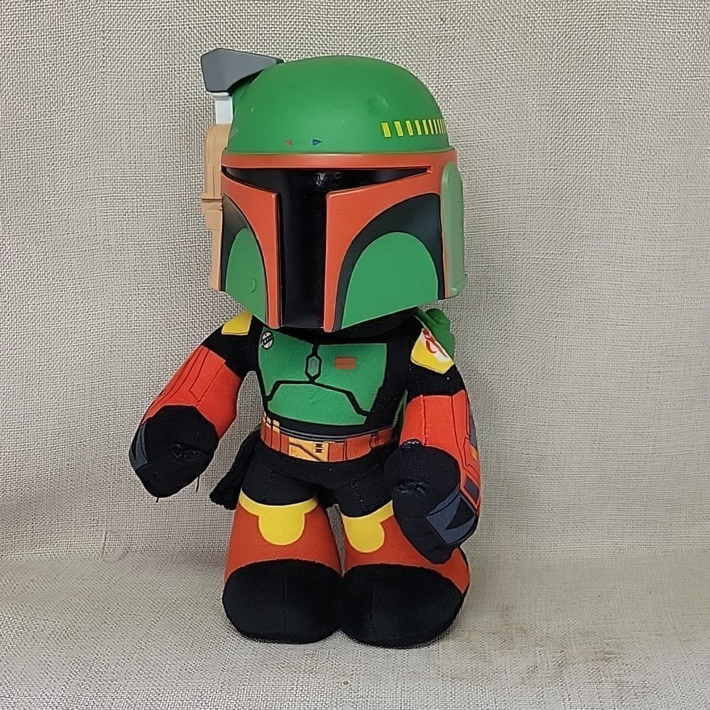 Star Wars Mattel The Book of Boba Fett Plush Plastic Helmet Disney Plus 12”‎